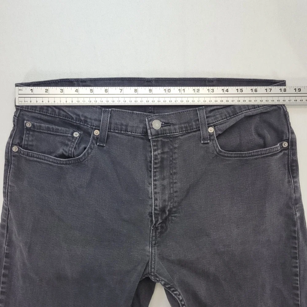 Levi's 559 Relaxed Straight Jeans‎ Mens 38x32 Black Mid Rise Dark Wash Denim